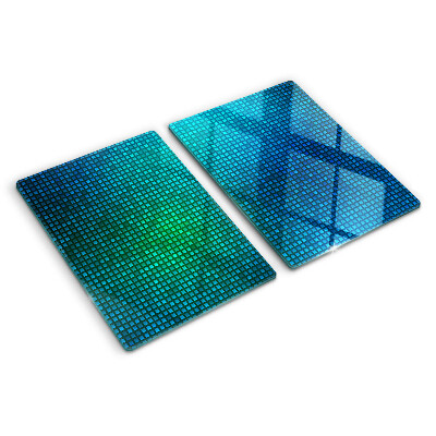 Snijplanken van glas Kleurenverloop in verschillende tinten blauw