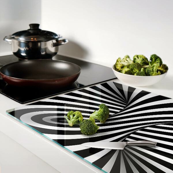 Snijplanken glas Zwart-wit spiraalpatroon