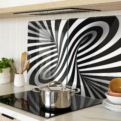 Snijplanken glas Zwart-wit spiraalpatroon