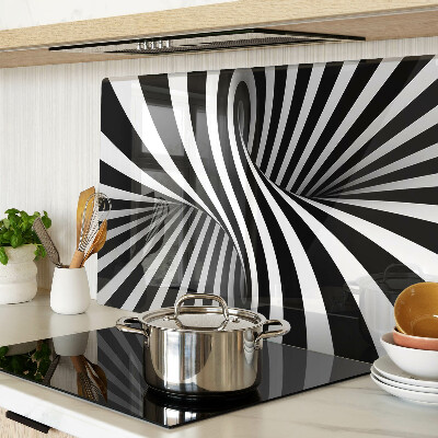 Glazen snijplanken Spiraalpatroon in zwart-wit