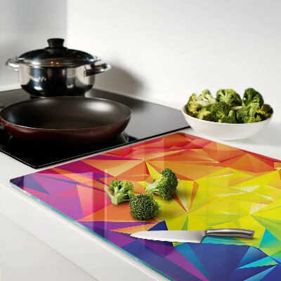 Snijplanken van glas Kleurrijke geometrie