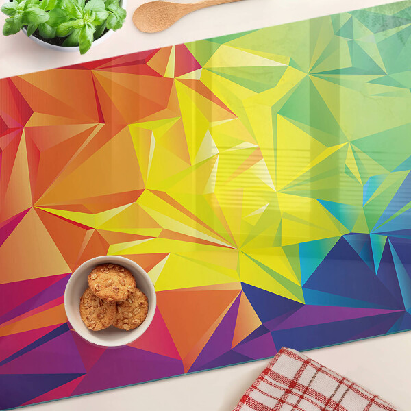 Snijplanken van glas Kleurrijke geometrie