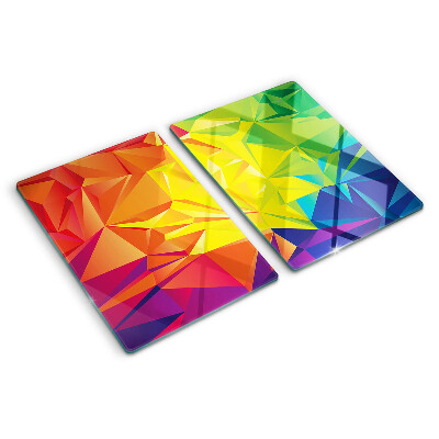 Snijplanken van glas Kleurrijke geometrie