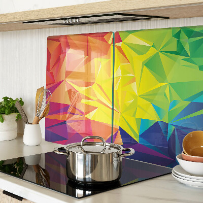 Snijplanken van glas Kleurrijke geometrie