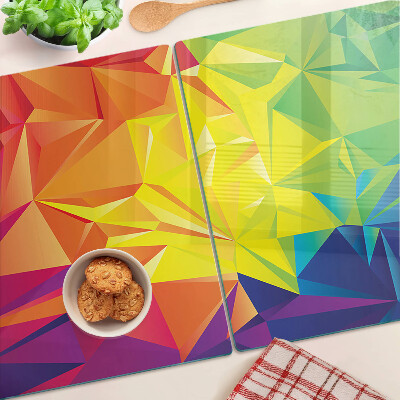 Snijplanken van glas Kleurrijke geometrie