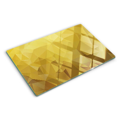 Snijplanken van glas Geometrische vormen in goudtinten