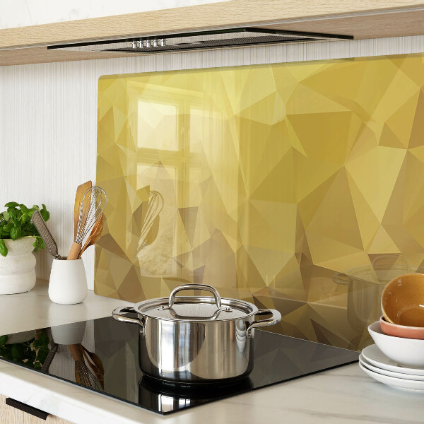 Snijplanken van glas Geometrische vormen in goudtinten