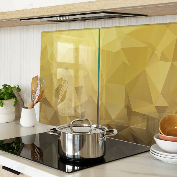 Snijplanken van glas Geometrische vormen in goudtinten