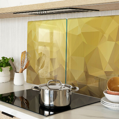 Snijplanken van glas Geometrische vormen in goudtinten