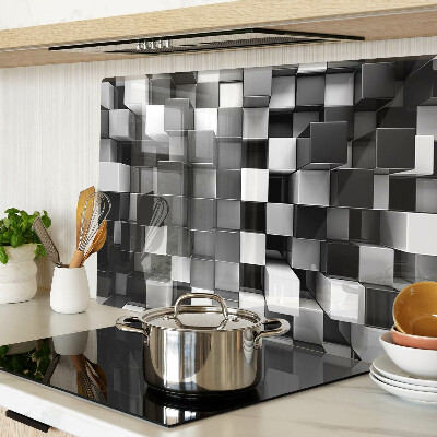 Snijplanken van glas Schaakbordmotief in zwart-wit tinten