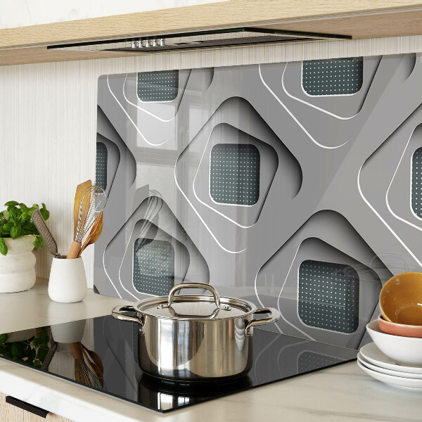 Snijplanken glas Geometrische patronen in grijstinten