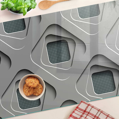 Snijplanken glas Geometrische patronen in grijstinten