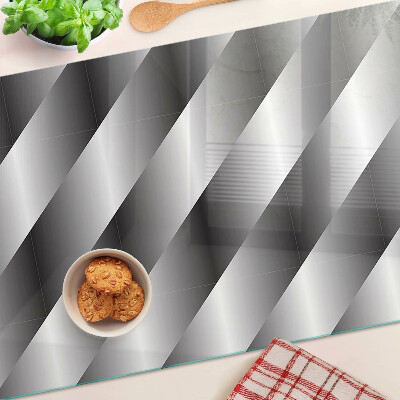 Glazen snijplanken Geometrische patronen in grijstinten