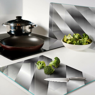 Glazen snijplanken Geometrische patronen in grijstinten