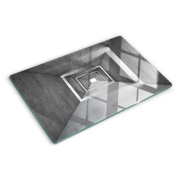 Snijplanken van glas Architectonische tunnel in grijstinten