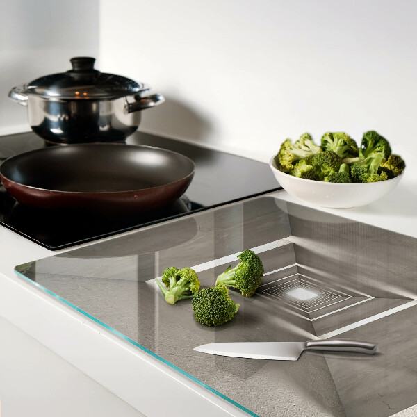 Glazen snijplanken Geometrisch interieur met diepte-effect