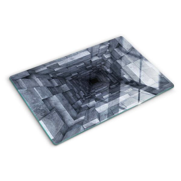 Snijplanken van glas Diepgatillusie