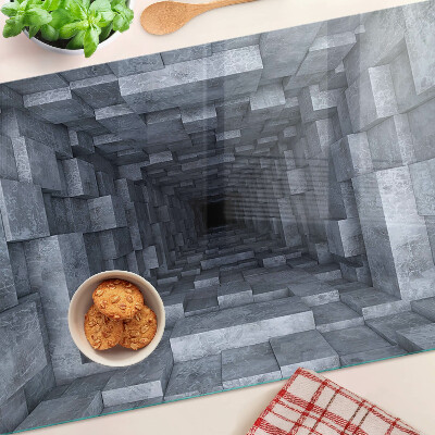 Snijplanken van glas Diepgatillusie