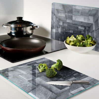 Snijplanken van glas Diepgatillusie