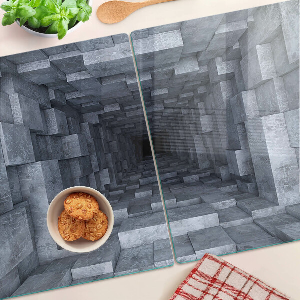 Snijplanken van glas Diepgatillusie