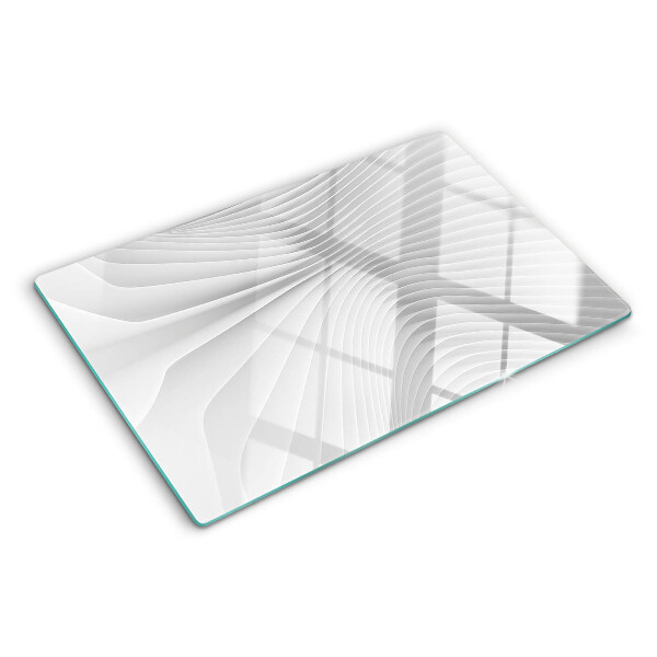 Glazen snijplanken Golven en lijnen in grijstinten