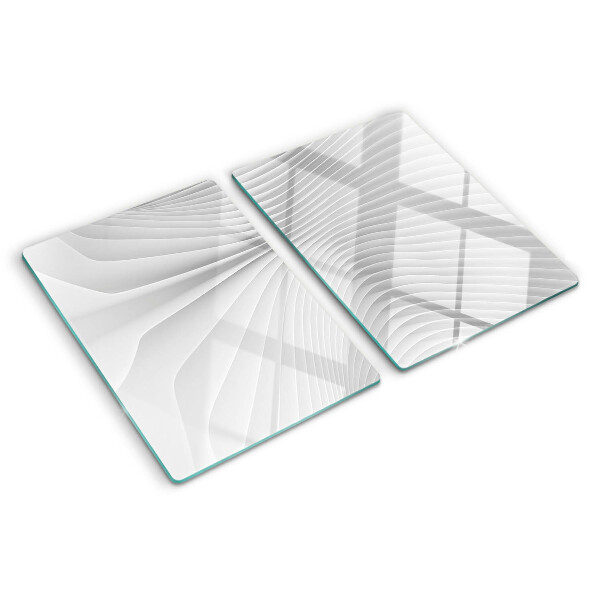 Glazen snijplanken Golven en lijnen in grijstinten