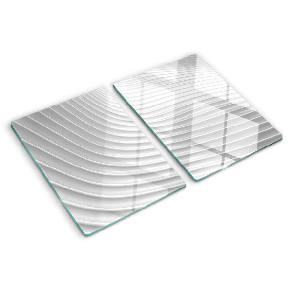 Snijplanken van glas Golven en lijnen in grijstinten
