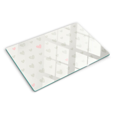 Snijplanken glas Harten in verschillende kleuren