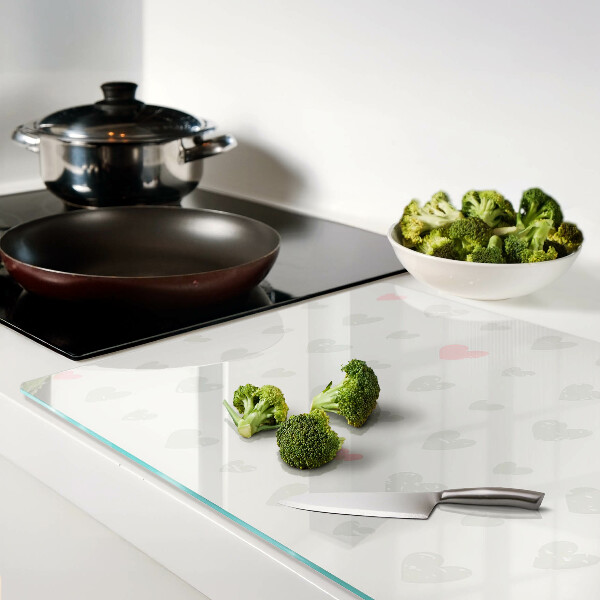 Snijplanken glas Harten in verschillende kleuren