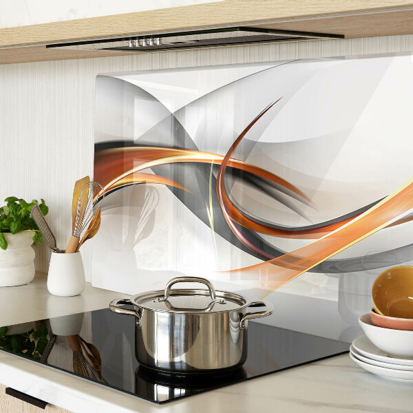 Glazen snijplanken Abstracte golven in goudtinten