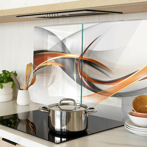 Glazen snijplanken Abstracte golven in goudtinten