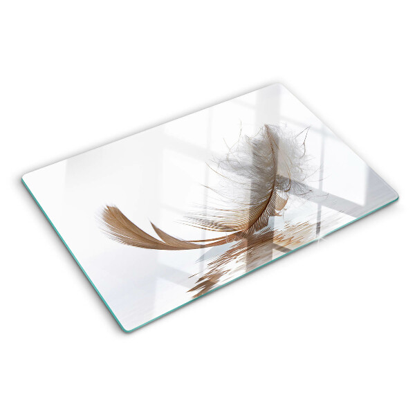 Glazen snijplanken Een veer tegen het water