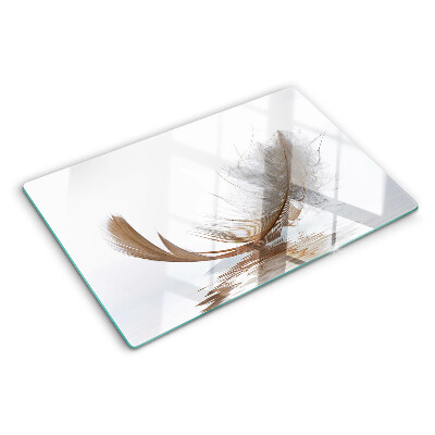 Glazen snijplanken Een veer tegen het water