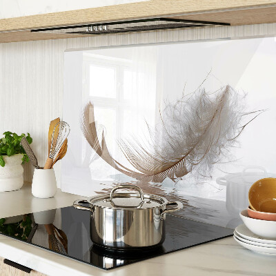 Glazen snijplanken Een veer tegen het water