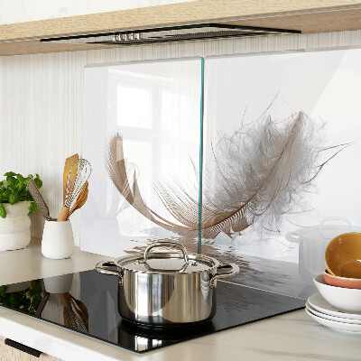 Glazen snijplanken Een veer tegen het water