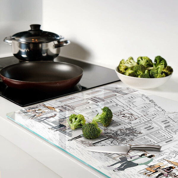 Snijplanken van glas Het caféleven in de stad