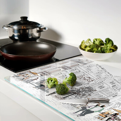 Snijplanken van glas Het caféleven in de stad