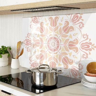 Glazen snijplanken Mandala in roze tinten