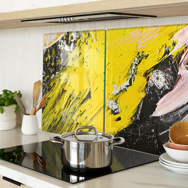 Snijplanken van glas Abstract landschap in intense kleuren