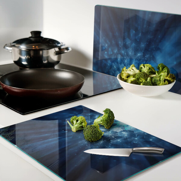 Snijplanken glas Blauwe lichtstralen