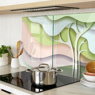 Glazen snijplanken Abstracte golven in pastelkleuren