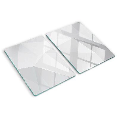 Snijplanken van glas Geometrische vormen in grijstinten