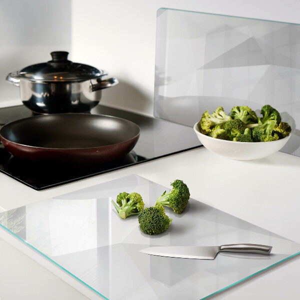 Snijplanken van glas Geometrische vormen in grijstinten