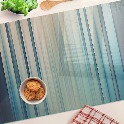 Snijplanken van glas Abstracte lijnen in blauwe tinten