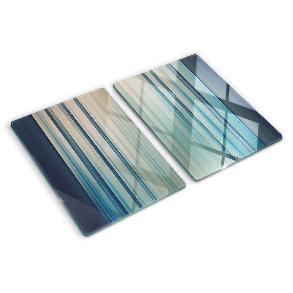 Snijplanken van glas Abstracte lijnen in blauwe tinten