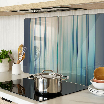Snijplanken van glas Abstracte lijnen in blauwe tinten
