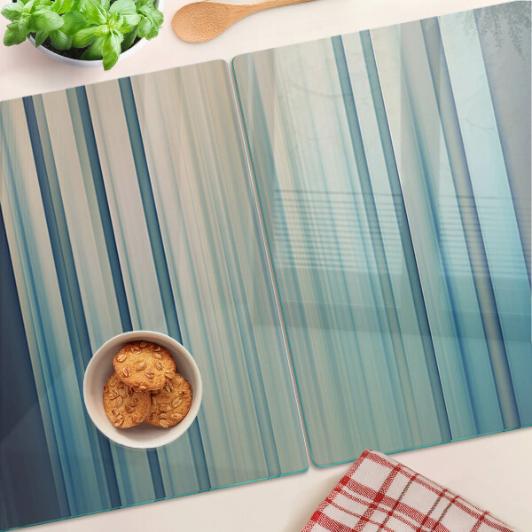 Snijplanken van glas Abstracte lijnen in blauwe tinten