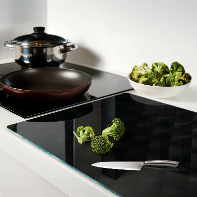 Glazen snijplanken Geometrische patronen in verschillende tinten zwart.