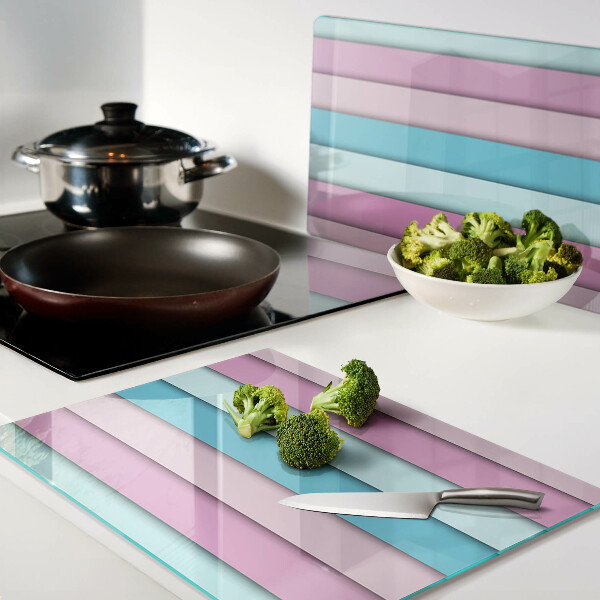 Snijplanken van glas Geometrische vormen in pastelkleuren