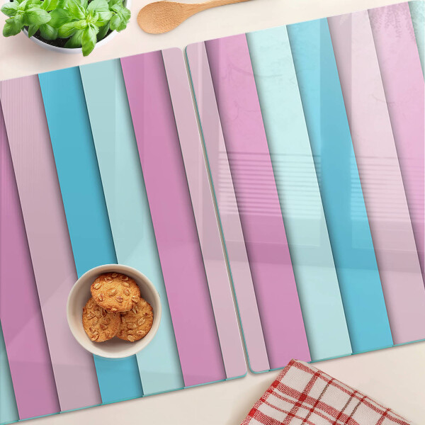 Snijplanken van glas Geometrische vormen in pastelkleuren